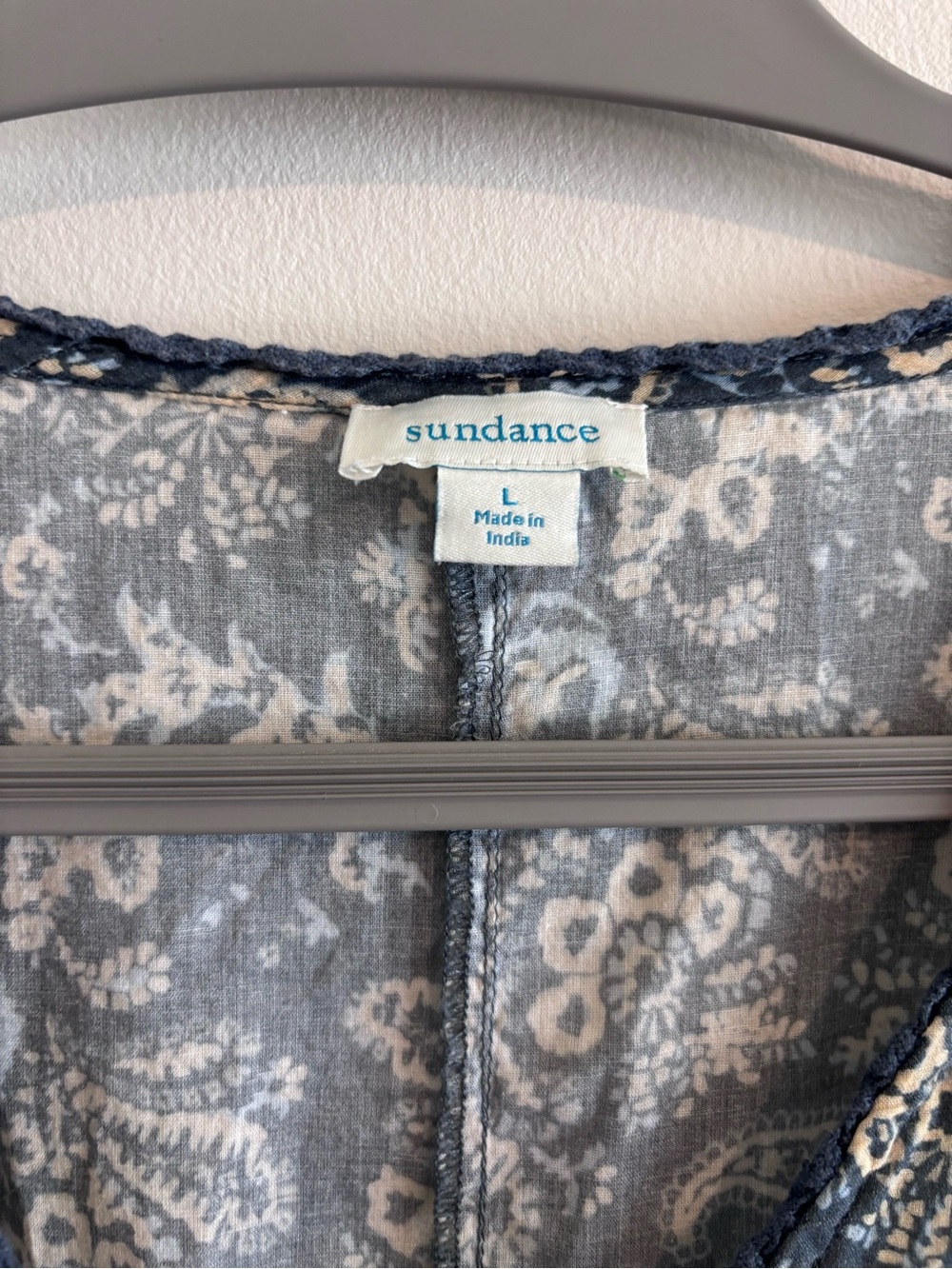 Sundance Blue Paisley V-Neck Jumpsuit - Picture 5 of 6